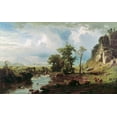 thumbnail image 2 of Bierstadt, Albert 14x10 White Modern Wood Framed Museum Art Print Titled - Platte River, 2 of 4