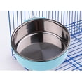 thumbnail image 3 of Comedero para mascotas Cuenco Dispensador de agua Jaula para alimentos Cuenco Ahorro de espacio 2 colores - Azul Yinane Alimentador de perro de mascota, 3 of 8