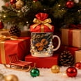 thumbnail image 2 of Christmas Holiday Melody Mug – Festive Ceramic Coffee Cup with Santa, Reindeer & Music Notes – Holiday Gift for Home, Office, or Party, 2 of 3