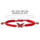 thumbnail image 2 of Pulsera de mariposa para mujer brazaletes trenzados hechos a mano ajustables joyería (rojo) JShteea Libre de BPA, 2 of 3