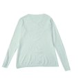 thumbnail image 4 of VISALY V Neck Pullover Sweater Knit Sweater Light Sweaters Long Sleeve Crew Neck Lightweight Soft Knitted Pullover Knitted Blouse Crochet Sweaters Pull Over Sweaters Tunic Sweater Mint Green S, 4 of 5