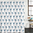 thumbnail image 2 of Blue Palm Trees Shower Curtain, Waterproof Shower Curtains for Bathroom, Summer Botanical Tropical Plants Washable Fabric Bathtub Curtain Set Bath Decor with 12 Hooks Extra Long 72"x96", 2 of 8