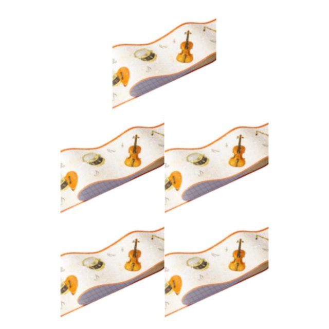 Decodeary Adhesive Non-Damaging To Walls Creative Waterproof Wallpaper Border Light yellow axe 5Set