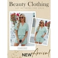 thumbnail image 6 of Nlife Women V Neck Button-Up Waffle Short Sleeve Shorts Knit Sets, 6 of 7