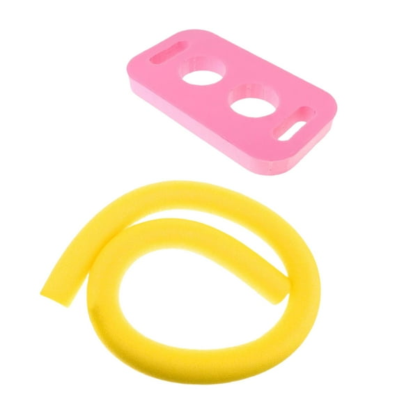 Flotador para piscina DYNWAVEMX Fideos portátiles 150 cm tubo redondo espuma amarillo rosa