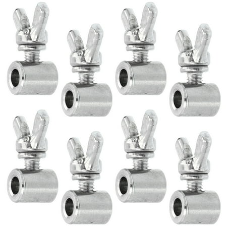 

8 Pcs Cord Clip Wire Rope Clamp Stainless Steel Clips Heavy