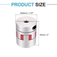 thumbnail image 2 of Uxcell Aluminum Shaft Coupling 12mm to 15mm Flexible Coupling L50mm x D40mm for 3D Printers DIY Encoder CNC Router, 2 of 6