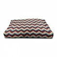thumbnail image 4 of Chevron Pet House, Triangle Abstract Geometrical Detailed Retro Vintage Image, Outdoor & Indoor Portable Dog Kennel with Pillow and Cover, 5 Sizes, Pale Blue Navy Blue, by Ambesonne, 4 of 5