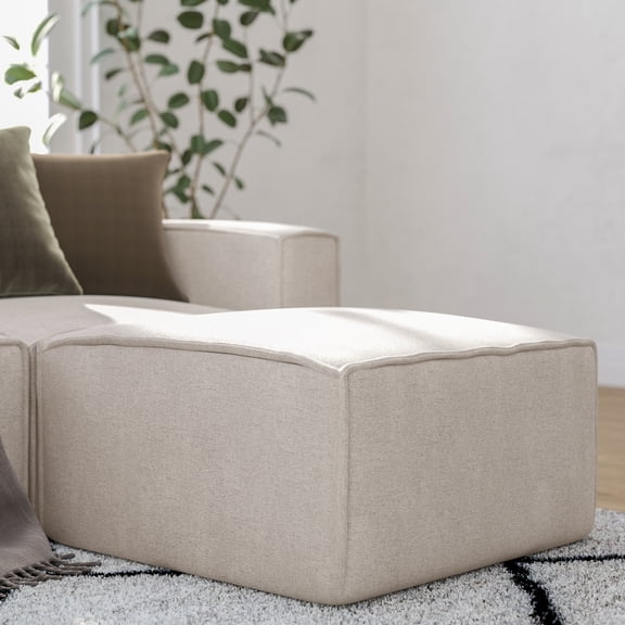 Merrick Lane Modular Ottoman Footrest in Cream