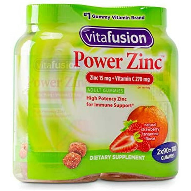 Power Zinc Gummy Vitamin 2 Bottle (180 ct Totally.)