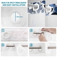 thumbnail image 4 of No Hook Shower Curtain, Blue Eucalyptus Leaves Shower Curtains for Bathroom with See Through Top Window, Weeping Spring Botanical Summer Waterproof & Washable Bath Curtain Extra Long 72"x84", 4 of 9