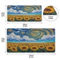 thumbnail image 4 of Wobogo Sunflower with Swirling Clouds Gaming Mouse Pad Non-slip Leather Desk Mat Water Resist Keyboard Pad for Gamer Office 16.5×35.4in, 4 of 9