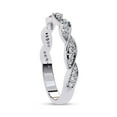 thumbnail image 3 of AFFY Twisted Half Eternity Wedding Band Ring for Women, 0.33 Carat (ctw) Round Cut Lab Grown Diamond Ring In 10K Solid White Gold F-G, VS-SI Quality Ring Size-6.5, 3 of 6