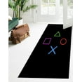 thumbnail image 2 of Cool Rug, Outdoor Rug, Modern Rug, Pattern Rug, Game Room Decor Rug, Game Consele Rug, Modern Rug, Living Room Rug, Hallway Rugs, Black Rug, 2.6'x9.2' - 80x280 cm, 2 of 7