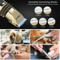 thumbnail image 4 of Dog Hair Clippers, Professional LED Display Dog Grooming Kit, Cordless Quiet Pets Clippers Hair Trimmer, Low Noise Dog Shaver Clipper with 4 Comb Guides, 5 Size Fine Tuning Knob for Thick Coats Cats, 4 of 8