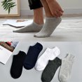 5 Pairs Men Ankle Socks No Show AntiSkid Comfortable Cotton Socks Low