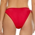 thumbnail image 6 of MNCEKFOD Women's Tummy Control Swim Bottoms Vintage Low Waist Bikini Swimwear Briefs Beachwear Side Tie Bathing Suit Bottom Red XS, 6 of 7