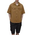 thumbnail image 3 of RUTAYY Men's Shirts Casual Denim Short Sleeve Button Down with Pockets Turndown Collar Comfortable Tops Outdoor Activities Classic Travel Blouse, 3 of 4