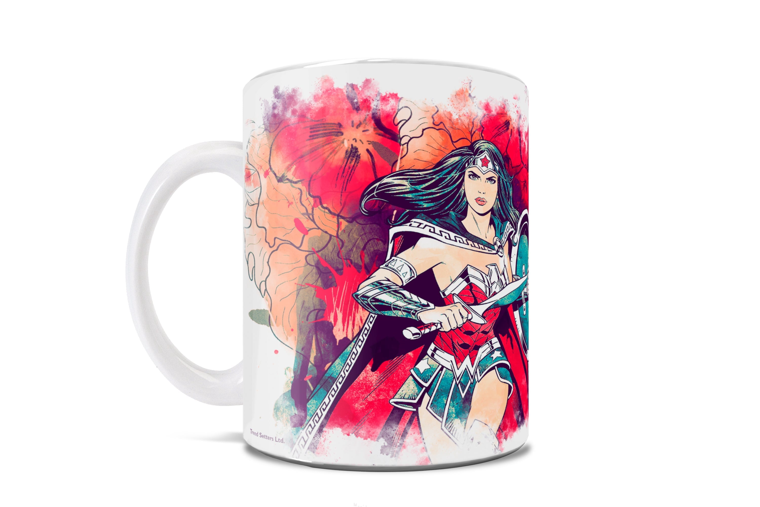 Wonder Woman Stripe Logo 20oz Ceramic Coffee Cup - DC Super Hero -  Walmart.com