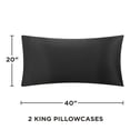 thumbnail image 3 of Juego de fundas de almohada satinadas Juicy Couture Black King Size x2, 3 of 6