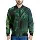 thumbnail image 3 of Chaqueta bomber con estampado de hojas de plátano tropical para hombre, sudadera de manga larga en 3D, chaqueta bomber de calle de gran tamaño con cremallera, 3 of 5