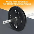 thumbnail image 4 of Weight Plates Set, 2-Inch Universal Fit, Bumper Plates With Steel Insert for Strength Training, Rubber Weight Plates for Barbell Home Gym, 4 of 6