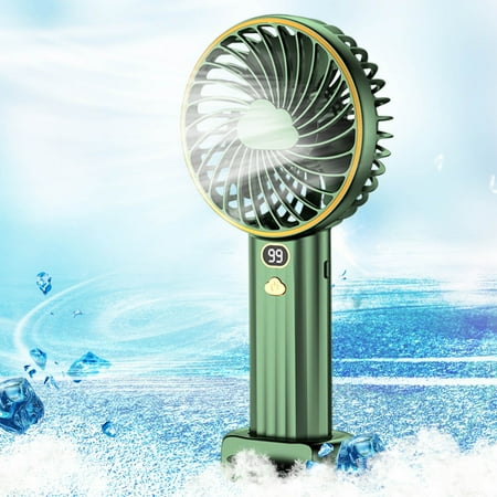 

DagobertNiko Mini Handheld Fan Portable Foldable Usb Fans With Smart Led Digital Display Quiet Small Desk Fan With 5 Speed For Office Outdoor Sport Home Traveling