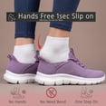 thumbnail image 4 of Rumpra Women Step-In Slip On Walking Sneakers, Hands-Free No-Bend Design, Breathable Knit Lightweight Shoes, Cushioned EVA Non-Slip Outsole for Work & Daily Wear, 4 of 7