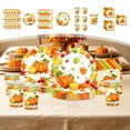 thumbnail image 2 of Thanksgiving Disposable Tableware Set,Autumn Pumpkin Maple Leaf Cup Plate Napkin for Livingroom Picnic Holiday Gathering, 2 of 9