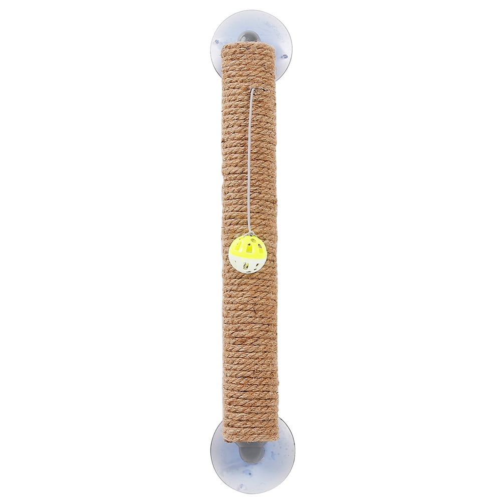 Weehey Wall Mounted Scratching Post with Hanging Ball Toy Cat Scratcher Cat Climbing Scratching Toy for Cats Playing Alone