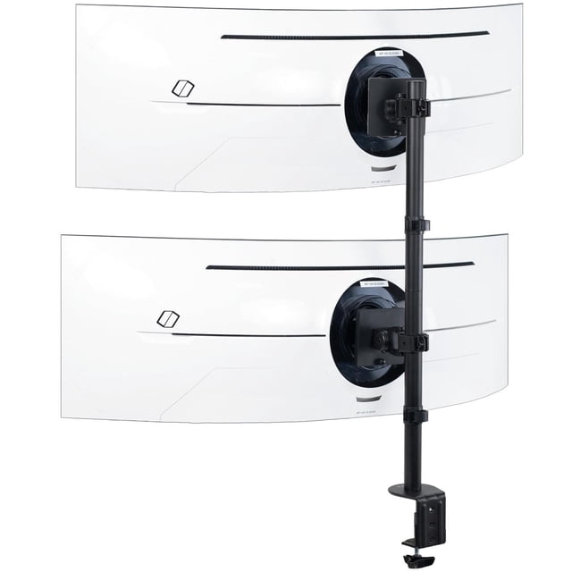Soporte de Computadora VIVO Negro Ultra Ancho y Ajustable para Monitores Verticales Doble de Hasta 4