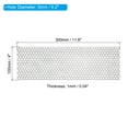 thumbnail image 2 of Uxcell 11.8"x4" 304 Stainless Steel Perforated Sheet, 0.2" Hole Metal Mesh Plate Screen Decorative Ventilation Meshes, 2 of 5