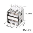 thumbnail image 2 of PCB USB Connector Type-A Dual Port Female Jack Horizontal 11.5mm Curled Edge 15pcs, 2 of 4