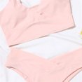 thumbnail image 4 of Abcnature Women's Bikini Swimsuits Sets, Thong Bikini Sets Bikini Two Piece Filled Soild Beachwear Swimwear Bikini Sets for Women Pink XL, 4 of 4