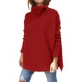thumbnail image 2 of Suéter De Cuello Alto De Gran Tamaño Para Mujer, Suéter Con Manga De Murciélago, Diseño De Jersey, Manga De Murciélago, Amplia Aplicabilidad Para Mujer Para El Día A Día ANGGREK Otros, 2 of 5
