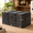 black-11" x 7.1" x 5.5", variant on Black 11" x 13" Wooden Vintage Suitcase Storage Set of 2 Decorative Antique Trunks