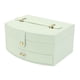 thumbnail image 1 of Caja De Joyería Para Las Mujeres, Portátil De 2 Capas De Cuero De La PU De Viaje De Joyería Caso Con Cierre Y Asa, Multifuncional De Almacenamiento De Joyería Organizador De, 1 of 7