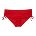 thumbnail image 4 of Womens Swim Bottoms Women's Solid Color High Waist Bandage Workout Bottom Yoga Shorts Tight Shorts Swim Bottom Red XL, 4 of 4