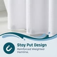 thumbnail image 3 of Unique Bargains Waffle Weave Shower Curtain with Excellent Drape White 71"W x 71"L, 3 of 6