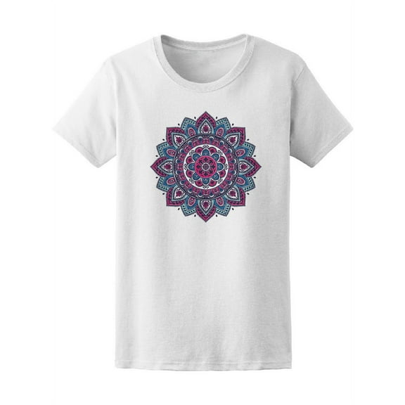 Paisley Colorful Floral Mandala T-Shirt Women -Image by Shutterstock, Female Large
