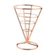thumbnail image 5 of Soporte para papas fritas, moderno soporte para conos de comida, soporte portátil de alambre metálico para papas fritas. Oro rosa, 5 of 9