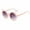 Pink, variant on AJGRHE Cat Eye Sunglasses Round Metal Cut-Out Flash Mirror Lens Sun Glasses Red
