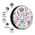 thumbnail image 5 of Bingfone Summer With Flamingo Spare Tire Cover Weatherproof Universal Wheel Protectors For Rv Camper Travel Trailer Suv Truck 16 Inch, 5 of 9