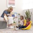 thumbnail image 6 of ECR4Kids Plastic Leaf Scoop Floor Rocker Seat, Classroom Furniture, Yellow, 6-Piece, 6 of 9
