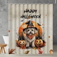 thumbnail image 2 of Happy Halloween Bichon Frise Witches Hat Pumpkin Carving Shower Curtain Bichons Dog Lovers Gifts Idea Waterproof Bathroom Bathtub Curtain - 02019, 2 of 5