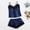 Blue, variant on BONIXOOM Christmas Pajamas Christmas Pajamas Women Loungewear Tie Short Sleeve Solid Sleepwear Sets Black L