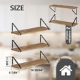 thumbnail image 3 of Floating Shelves Rustic Wood Wall Shelf Set of 3, Bookshelf Bathroom Shelf for Living Room, Office, and Bedroom (White), 3 of 5