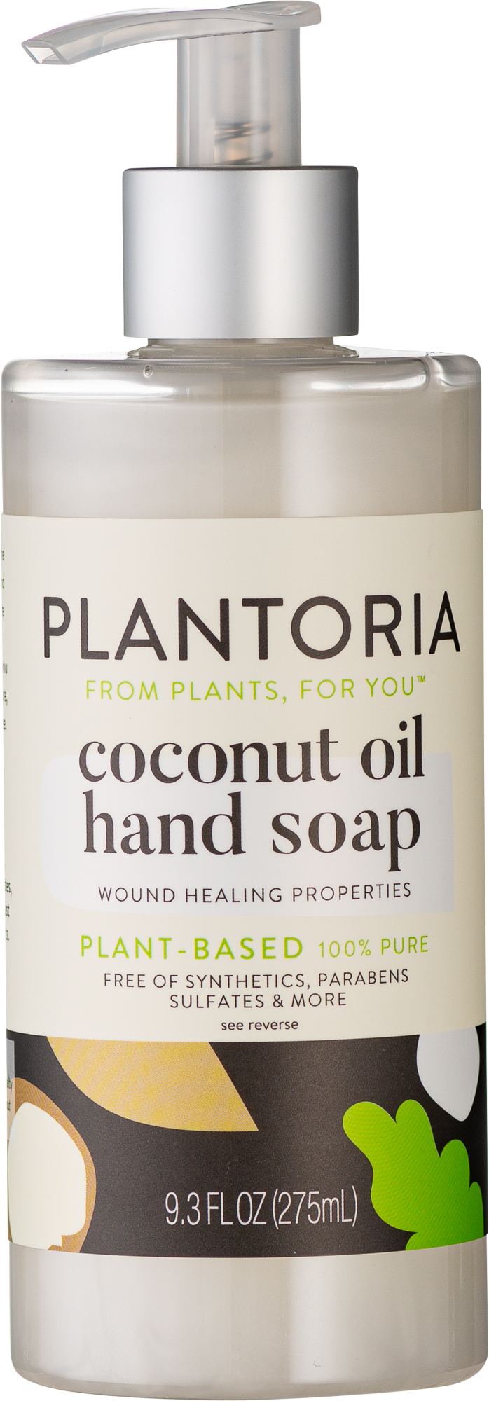 Plantoria Coconut Oil Plant Based Hand Soap Therapeutic Hydrating