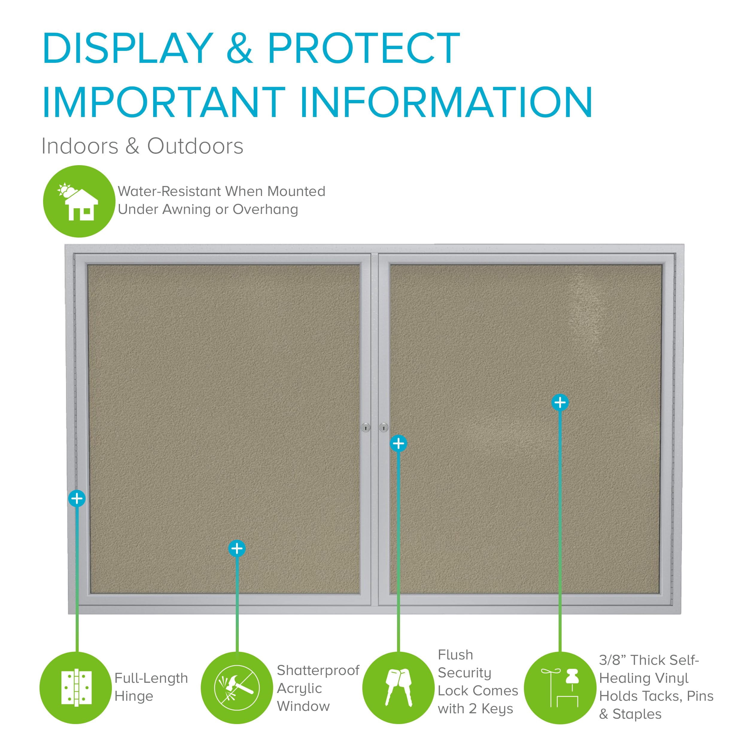 Ghent 48 x 36 in. Enclosed Outdoor Bulletin Board