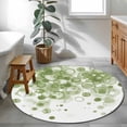 thumbnail image 4 of Sage Green Gradient Round Rug 3ft Washable Circle Entryway Rugs Non Slip Abstract Polka Dots Vintage Modern Art Area Rug Indoor Floor Carpet for Bedroom Kitchen Living Room Home Office Dining Room, 4 of 8